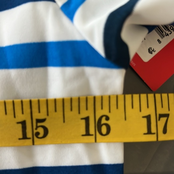 NEW SPANX Ocean Stripe Coastal Blue SMALL Swim Sun Rash Protection Shirt UPF 50+ - Picture 5 of 7
